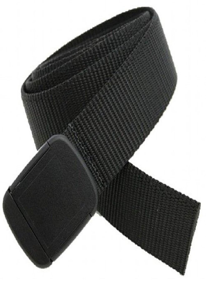 Thomas Bates Hiker Belt Nylon Blend Outdoor Web Adjustable Buckle (Black) - Image 1